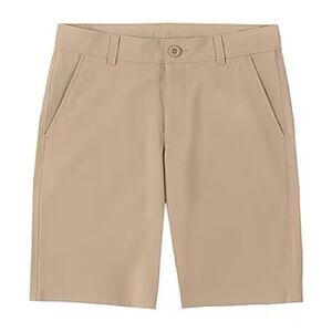 NWT IZOD Boys’ 6 Khaki Twill Chino Shorts School Uniform Stretch Fabric New